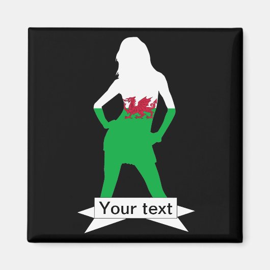 Welsh flag magneet (Voorkant)
