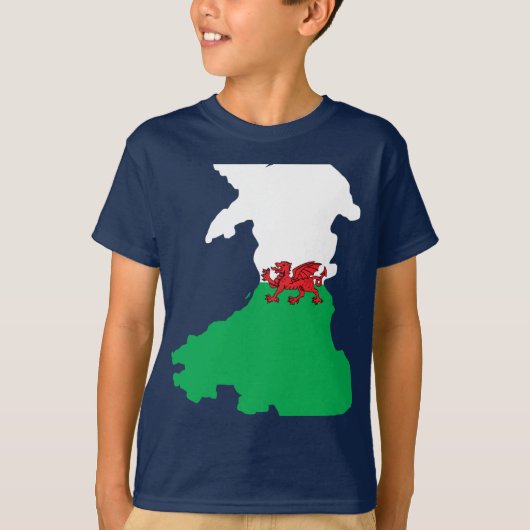 Welsh flag map t-shirt (Voorkant)
