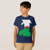 Welsh flag map t-shirt (Voorkant volledig)