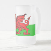 Welsh flag matglas bierpul (Voorkant rechts)