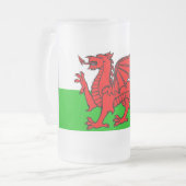 Welsh flag matglas bierpul (Voorkant links)