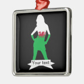 Welsh flag metalen ornament (Links)