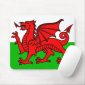Welsh flag muismat (Met muis)
