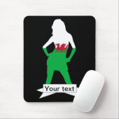 Welsh flag muismat (Met muis)