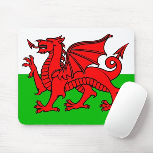 Welsh flag muismat (Met muis)