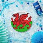 Welsh flag papieren bordje (Feest)