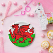 Welsh flag papieren bordje (Feest)