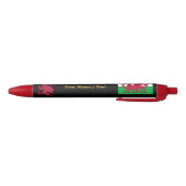 Welsh Flag Pen, Wales / Cymru Personalized Zwarte Inkt Pen (Bodem)