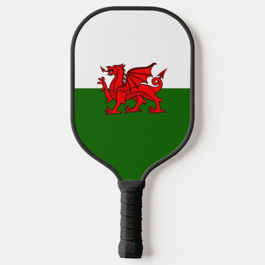 Welsh flag pickleball paddle (Achterkant)