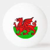 Welsh flag pingpongbal (Achterkant)