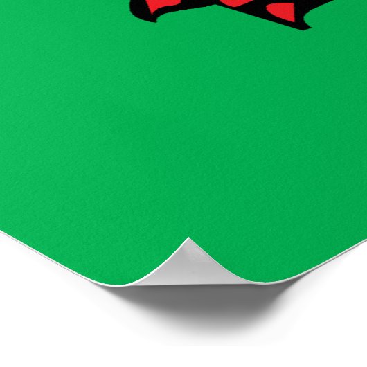 Welsh Flag Poster (Hoek)