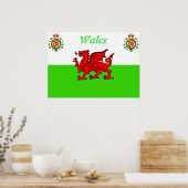 Welsh flag poster (Keuken)