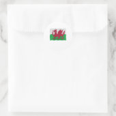 Welsh flag ronde sticker (Tas)