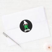 Welsh flag ronde sticker (Envelop)