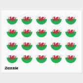 Welsh Flag Ronde Sticker (Vel)