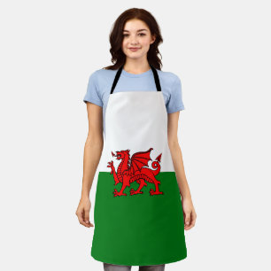 Welsh flag schort