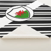 Welsh flag Sherpa Blanket Deken (3/4)