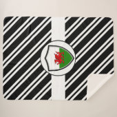 Welsh flag Sherpa Blanket Deken (Voorkant (horizontaal))