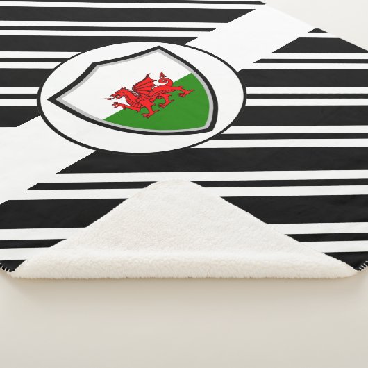Welsh flag Sherpa Blanket Sherpa Deken (3/4)