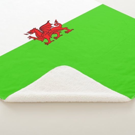 Welsh flag sherpa deken (3/4)
