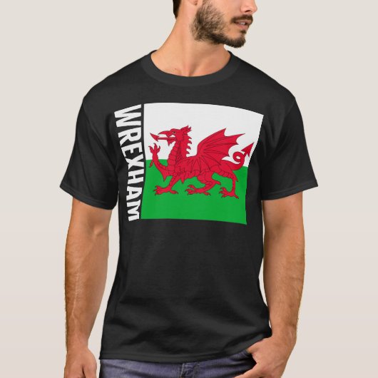 Welsh Flag Shirt, Wrexham T-shirt, cadeau voor tro T-shirt (Voorkant)