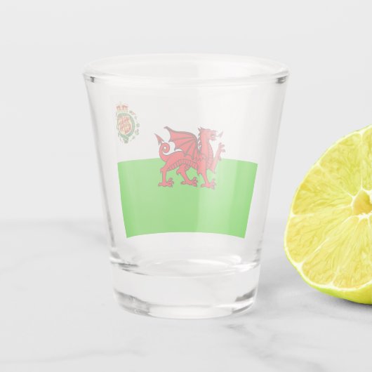 Welsh flag shot glas (Achterkant)