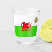 Welsh flag shot glas (Voorkant)
