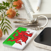 Welsh flag sleutelhanger (Voorkant Rechts)