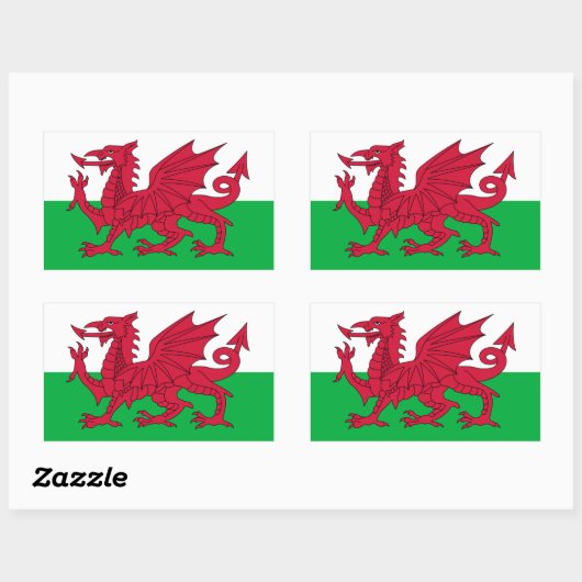 Welsh Flag Sticker (Vel)