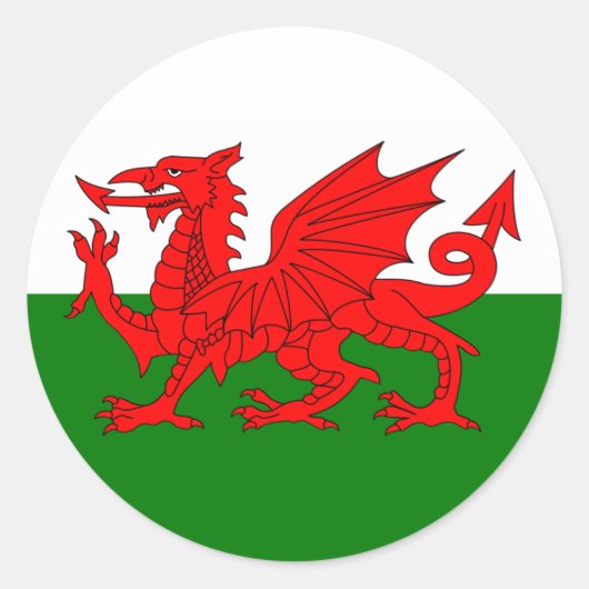 Welsh Flag Sticker (Voorkant)