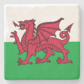 Welsh flag stone onderzetter (Voorkant)
