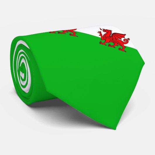 Welsh flag stropdas (Opgerold)