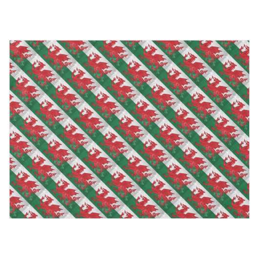 Welsh Flag Tafelkleed (Voorkant (Horizontaal))