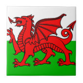 Welsh-Flag Tegeltje (Voorkant)