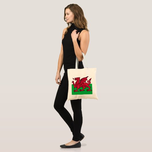 Welsh flag tote bag (Voorkant (model))