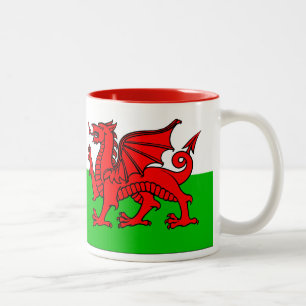 Welsh Flag Tweekleurige Koffiemok