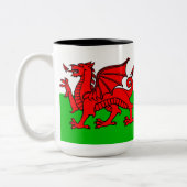 Welsh Flag Tweekleurige Koffiemok (Links)
