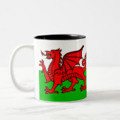 Welsh Flag Tweekleurige Koffiemok (Links)
