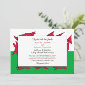 Welsh Flag, Vlag van Wales Huwelijk Kaart (Staand voorkant)