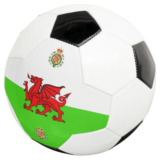 Welsh flag voetbal (Drie kwart)