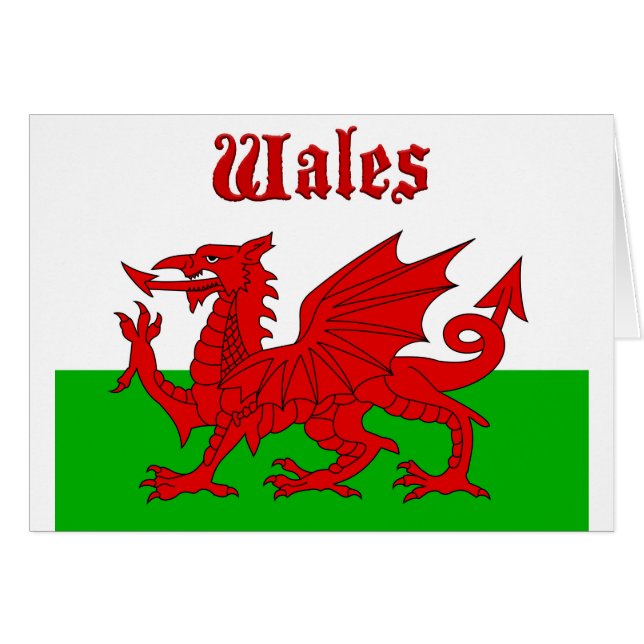 Welsh Flag Wales (Voorkant Horizontaal)