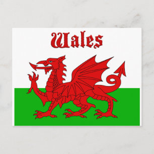 Welsh Flag Wales Briefkaart