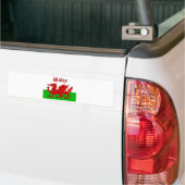 Welsh Flag Wales Bumpersticker (Op Truck)