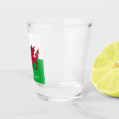 Welsh Flag & Wales country patriot/sport Cymru Shot Glas (Rechts)