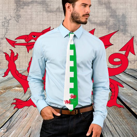 Welsh Flag & Wales - Cymru business, reizen/sport Stropdas