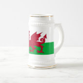Welsh Flag & Wales, Cymru patriot/sport Bierpul (Voorkant rechts)