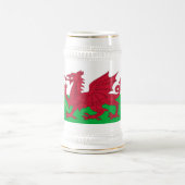 Welsh Flag & Wales, Cymru patriot/sport Bierpul (Center)