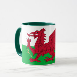 Welsh Flag & Wales, Cymru patriot/sport Mok