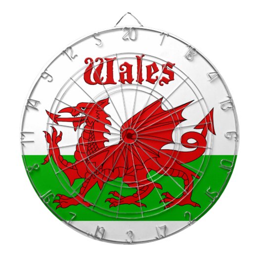 Welsh Flag Wales Dartbord (Voorkant)