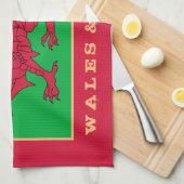 Welsh flag & Wales koken, mode / sport Cymru Theedoek (Quarter Fold)